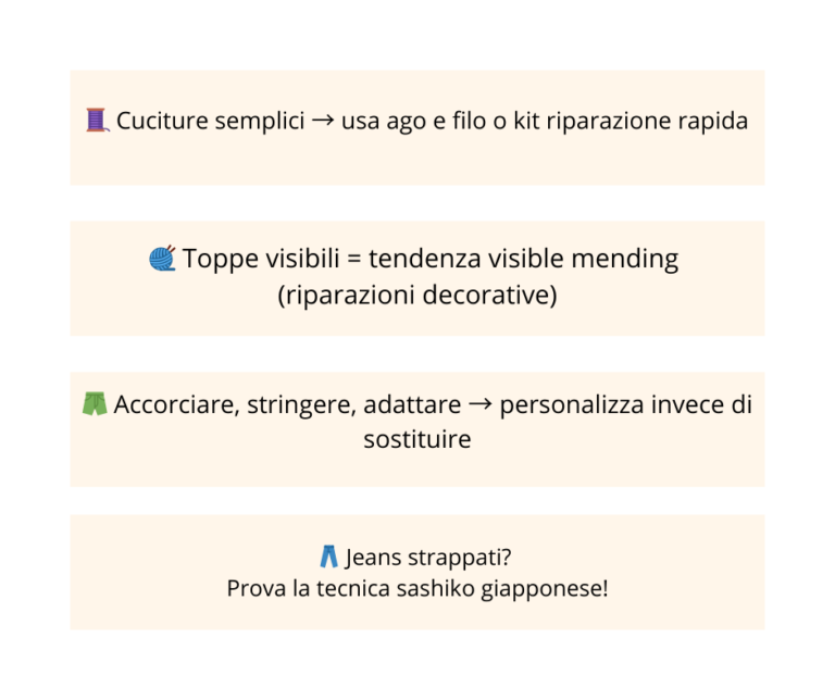 Riparare i tessuti per la moda sostenibile