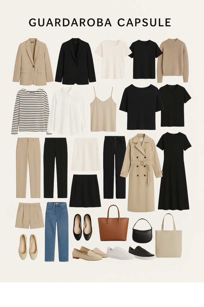Guardaroba capsule - Moda sostenibile - capi abbigliamento essenziali