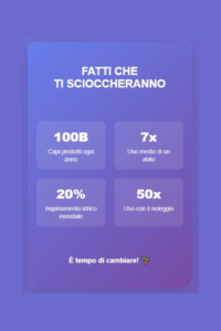 Noleggio abiti usati - non acquistare nuovi - salva il pianeta